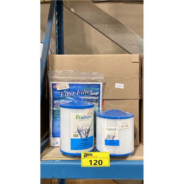 BOX OF ASSORTED RETAIL POOL FILTERS