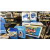 Image 3 : SHELF OF ASSORTED POOL PRODUCTS- FLOATIES, CHEMICAL DISPENSERS, BEACH BALL & KICKBOARDS