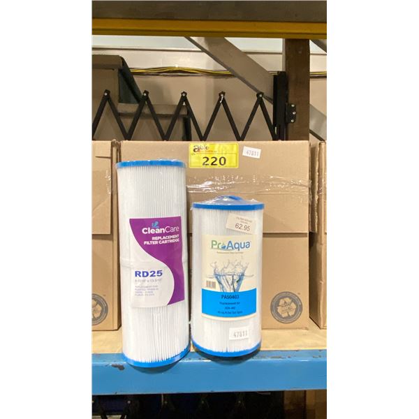 BOX OF ASSORTED RETAIL POOL FILTERS