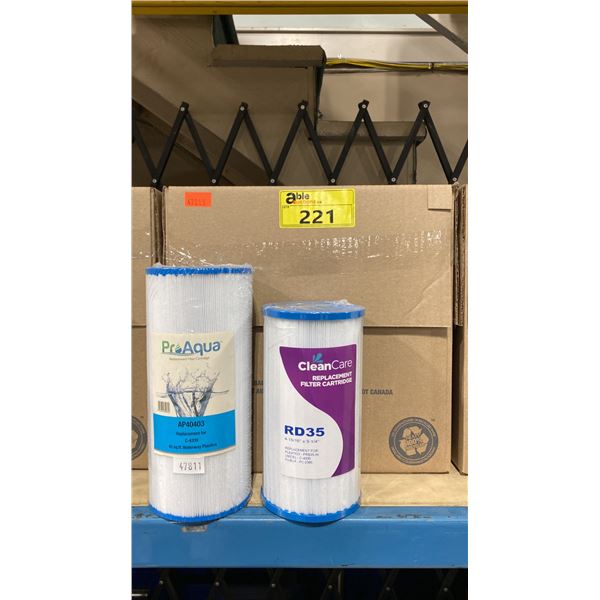 BOX OF ASSORTED RETAIL POOL FILTERS