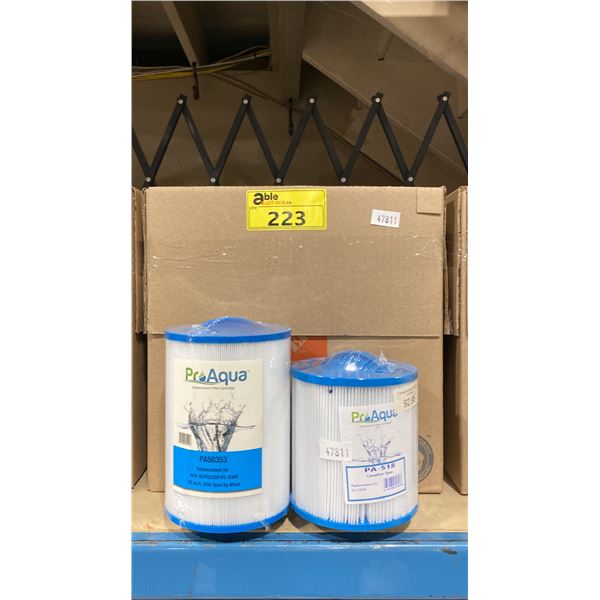 BOX OF ASSORTED RETAIL POOL FILTERS
