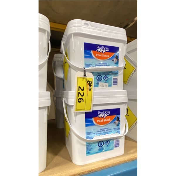 4- 6KG BUCKETS OF POOLBOSS POOL SHOCK