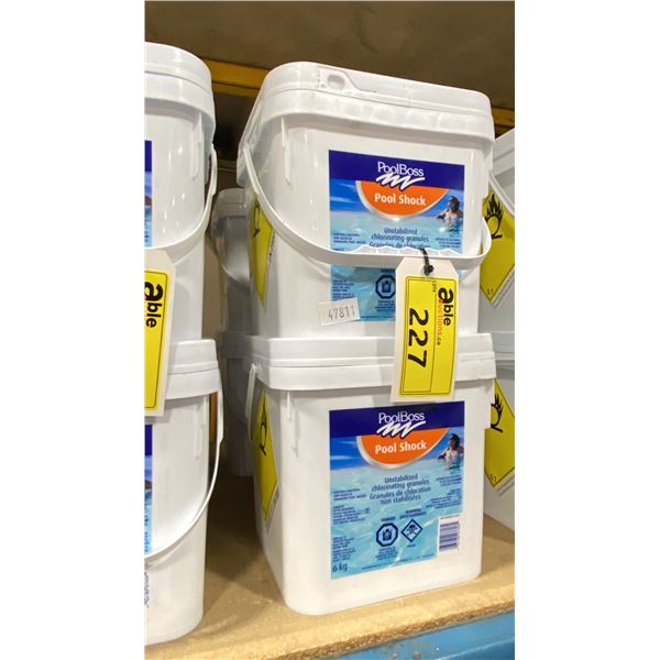 4- 6KG BUCKETS OF POOLBOSS POOL SHOCK