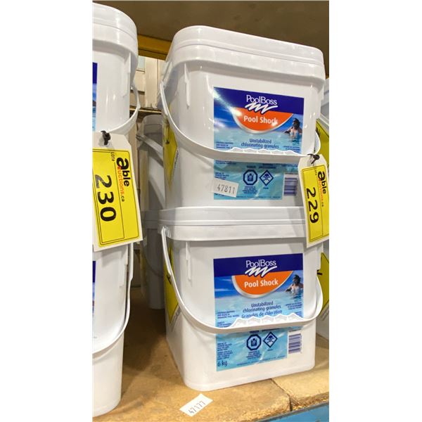 4- 6KG BUCKETS OF POOLBOSS POOL SHOCK