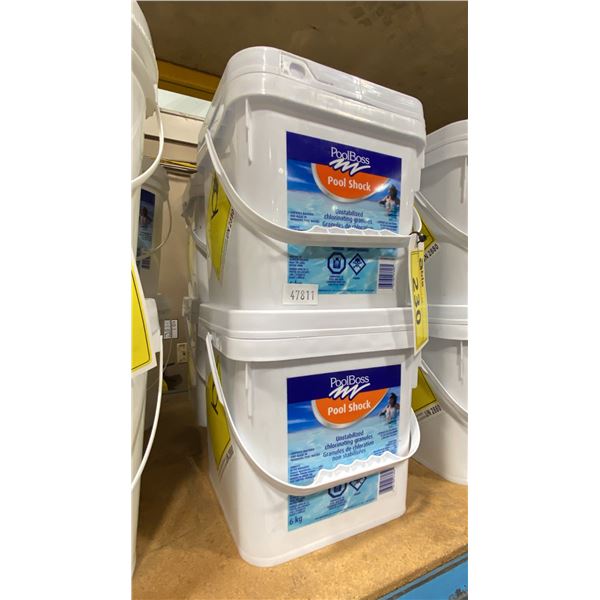 4- 6KG BUCKETS OF POOLBOSS POOL SHOCK