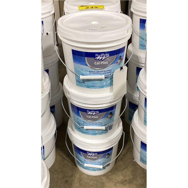 3- 6KG BUCKETS OF POOLBOSS CAL-PLUS, CALCIUM HARDNESS INCREASER