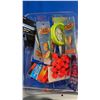 Image 3 : 3 PLASTIC CONTAINERS OF ASSORTED RETAIL FISHING PRODUCT
