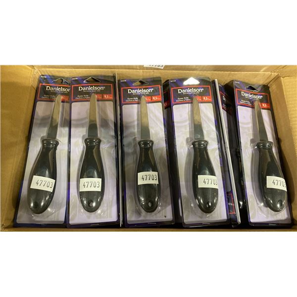 BOX OF 120PCS OF DANIELSON OYSTER KNIVES IN RETAIL BOX