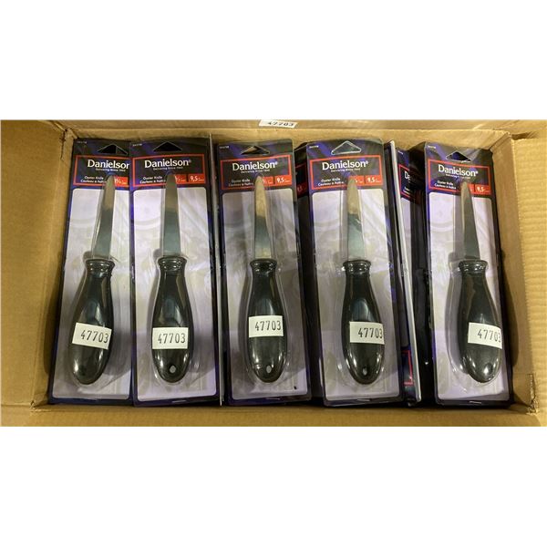 BOX OF 120PCS OF DANIELSON OYSTER KNIVES IN RETAIL BOX