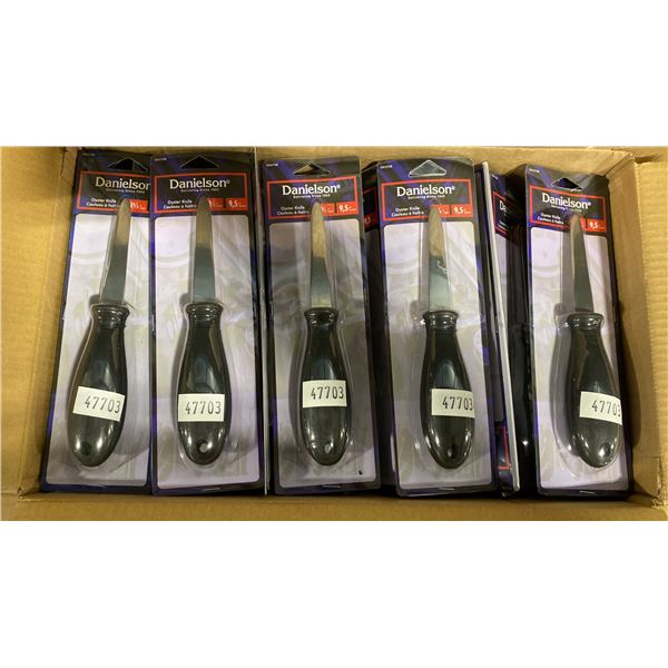 BOX OF 120PCS OF DANIELSON OYSTER KNIVES IN RETAIL BOX