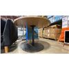 Image 2 : SMOKED WOOD 42" ROUND METAL BASE CONFERENCE TABLE