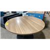 Image 3 : SMOKED WOOD 42" ROUND METAL BASE CONFERENCE TABLE