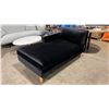 Image 1 : BLACK MODERN MICROFIBER SINGLE DESIGNER LOUNGER 36"W X 63"L X 30"H
