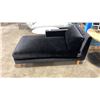Image 2 : BLACK MODERN MICROFIBER SINGLE DESIGNER LOUNGER 36"W X 63"L X 30"H