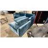 Image 2 : BLUE MODERN MICROFIBER L-SHAPED 3 SEAT DESIGNER SECTIONAL PCS 88"W X 84"L X 26"H