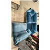 Image 4 : BLUE MODERN MICROFIBER L-SHAPED 3 SEAT DESIGNER SECTIONAL PCS 88"W X 84"L X 26"H