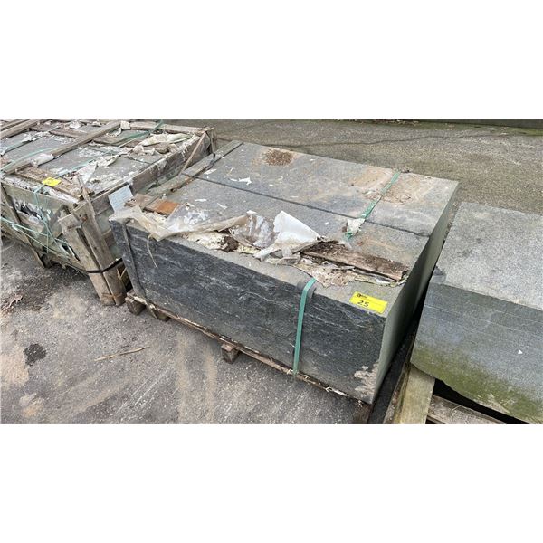 PALLET OF BUSH HAMMER SPLIT BLACK GRANITE 1200MM X 450MM X 450MM *2 PCS*