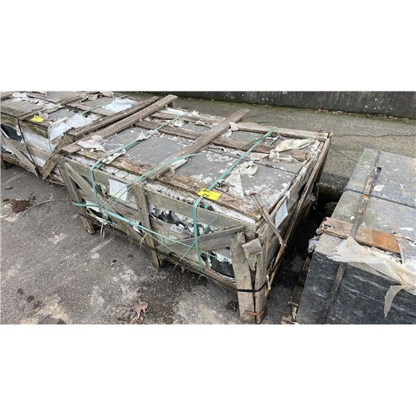 PALLET CRATE OF BUSH HAMMER SPLIT BLACK GRANITE 1200MM X 450MM X 450MM *2 PCS*