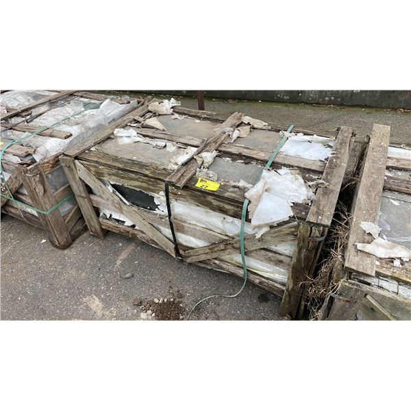 PALLET CRATE OF BUSH HAMMER SPLIT BLACK GRANITE 1200MM X 750MM X 450MM *1 PC*