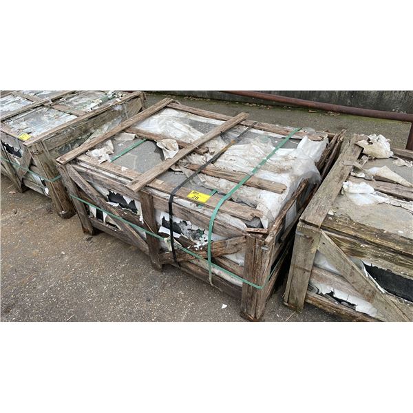 PALLET CRATE OF BUSH HAMMER SPLIT BLACK GRANITE 1200MM X 450MM X 450MM *2 PCS*