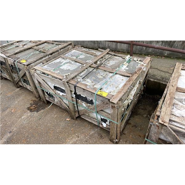 PALLET CRATE OF BUSH HAMMER SPLIT BLACK GRANITE 1200MM X 450MM X 450MM *2 PCS*