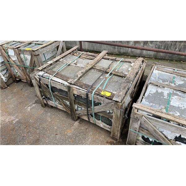 PALLET CRATE OF BUSH HAMMER SPLIT BLACK GRANITE 1200MM X 450MM X 450MM *2 PCS*