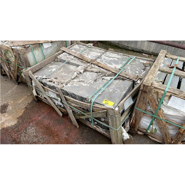 PALLET CRATE OF BUSH HAMMER SPLIT BLACK GRANITE 1200MM X 450MM X 450MM *2 PCS*