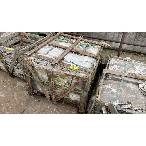 PALLET CRATE OF 600MM X 300MM X 100MM SAW CUT BLACK GRANITE PREMIUM RETAINING WALL/LANDSCAPE STONE