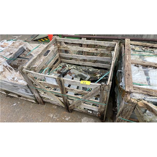 PALLET CRATE OF 400MM X 100MM X 40MM SAW CUT BLACK GRANITE PREMIUM RETAINING WALL/LANDSCAPE STONE