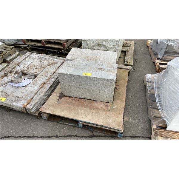PALLET OF BUSH HAMMER SPLIT WHITE GRANITE 28" X 13.5" X 16"  *2 PCS*
