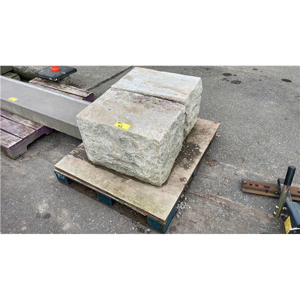 PALLET OF BUSH HAMMER SPLIT WHITE GRANITE 26" X 18" X 18"  *2 PCS*