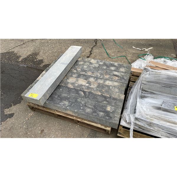 6 PCS OF BLACK GRANITE PREMIUM RETAINING WALL/LANDSCAPE STONE APPROX 47" X 8" X 4"