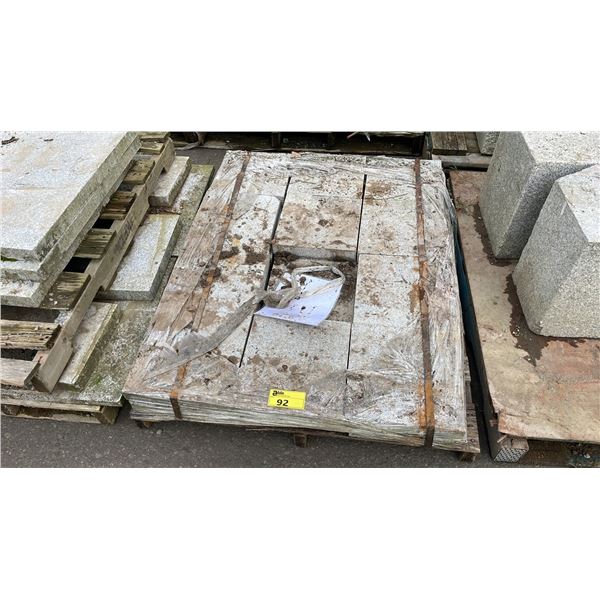 PALLET OF 12" X 2" X 2" WHITE GRANITE PREMIUM LANDSCAPE STONE PAVERS