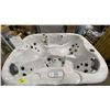 Image 1 : FAIRWAY SPAS 5 PERSON 29 JET PEBBLE WHITE ACRYLIC/ GREY SHADOW COMPOSITE SIDE HOT TUB WITH BALBOA
