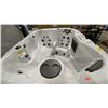 Image 4 : FAIRWAY SPAS 5 PERSON 29 JET PEBBLE WHITE ACRYLIC/ GREY SHADOW COMPOSITE SIDE HOT TUB WITH BALBOA