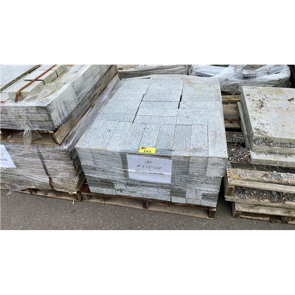 PALLET OF 4" X 12" X 6" WHITE GRANITE PREMIUM LANDSCAPE STONE BLOCKS