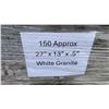 Image 3 : PALLET OF 27" X 13" X .5" WHITE GRANITE STONE PAVERS