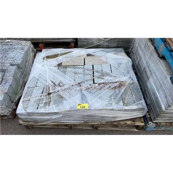 PALLET OF ASSORTED WHITE GRANITE PREMIUM PAVER/RETAINING WALL STONES