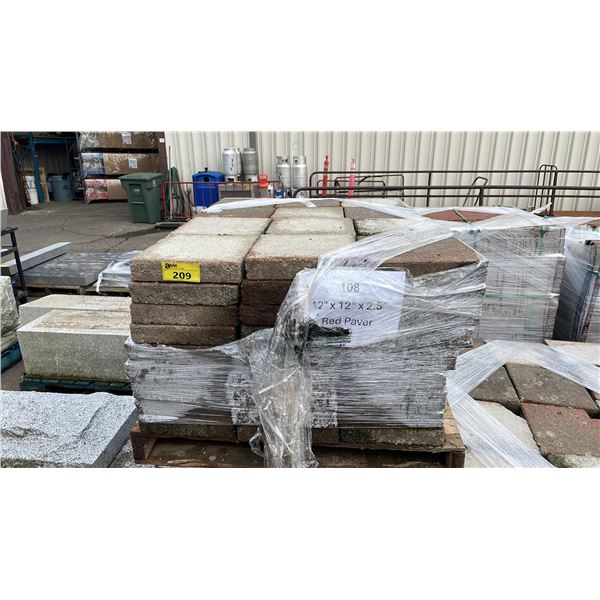 PALLET OF 12" X 12" X 2.5" PREMIUM LANDSCAPE PAVER STONES