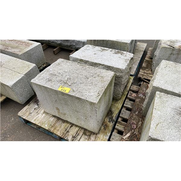 PALLET OF BUSH HAMMER SPLIT WHITE GRANITE 26" X 18" X 18"  *2 PCS*