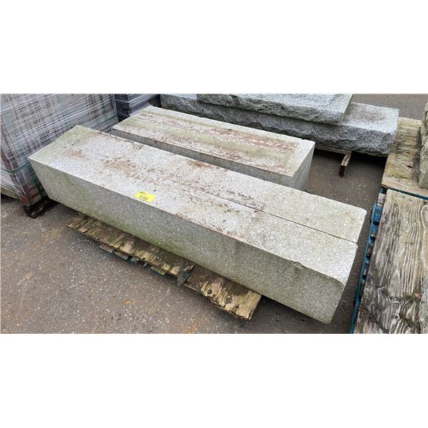 3 ASSORTED LARGE SMOOTH WHITE GRANITE PREMIUM RETAINING WALL/LANDSCAPE STONES