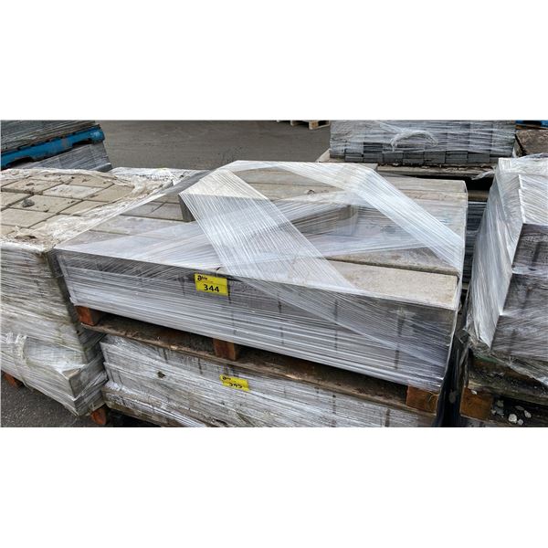 PALLET OF 23" X 6" X 4" GREY PREMIUM LANDSCAPE BRICK