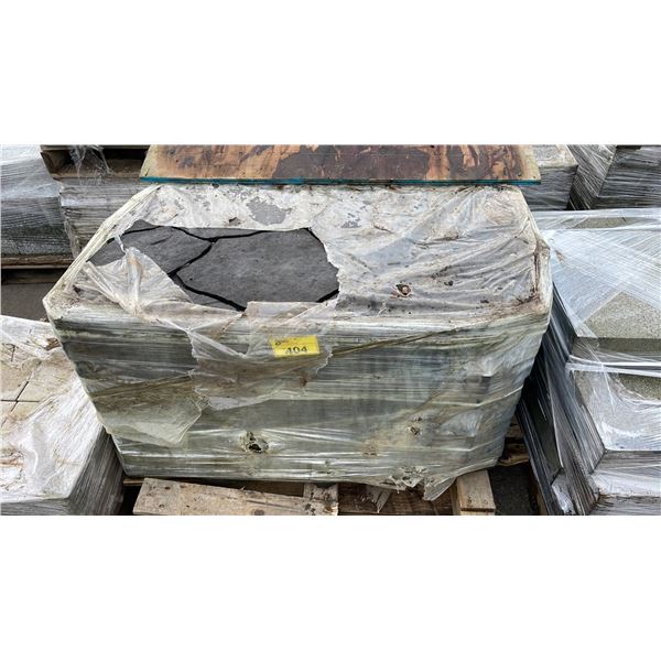 PALLET OF BLACK COBBLESTONE PREMIUM LANDSCAPE PATHWAY/PATIO STONES