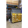 Image 1 : 3 BLACK MOBILE COMMERCIAL PRODUCT DISPLAY RACKS WITH BINS OF ASSORTED HOT TUB REPLACEMENT PIPING,