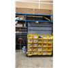 Image 2 : 3 BLACK MOBILE COMMERCIAL PRODUCT DISPLAY RACKS WITH BINS OF ASSORTED HOT TUB REPLACEMENT PIPING,