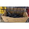 Image 8 : 3 BLACK MOBILE COMMERCIAL PRODUCT DISPLAY RACKS WITH BINS OF ASSORTED HOT TUB REPLACEMENT PIPING,