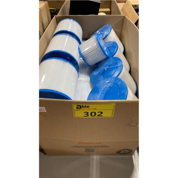 BOX OF FILTERS, VARIOUS SHAPES AND SIZES