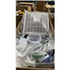 Image 3 : BOX OF ASSORTED SPA/POOL ITEMS INCLUDING; FILTER COVERS, BASKETS AND LOCKING CAPS