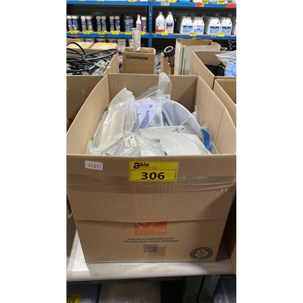 BOX OF ASSORTED SPA/POOL PARTS AND ACCESSORIES