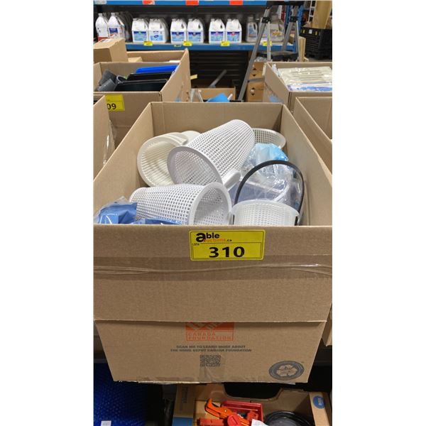 BOX OF ASSORTED SPA/POOL PARTS AND ACCESSORIES